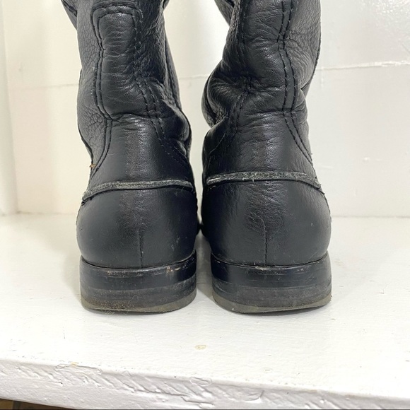 Madewell The Archive Black Leather Riding Equestrian Tall Boots Pull On Sz 5.5 - Picture 5 of 7